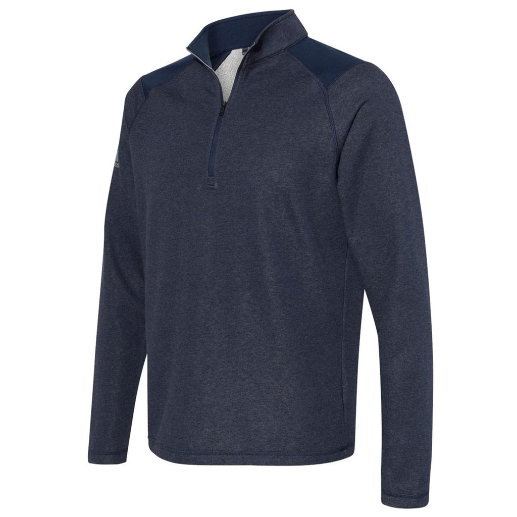 adidas Men's Collegiate Navy Heather Heather Quarter Zip