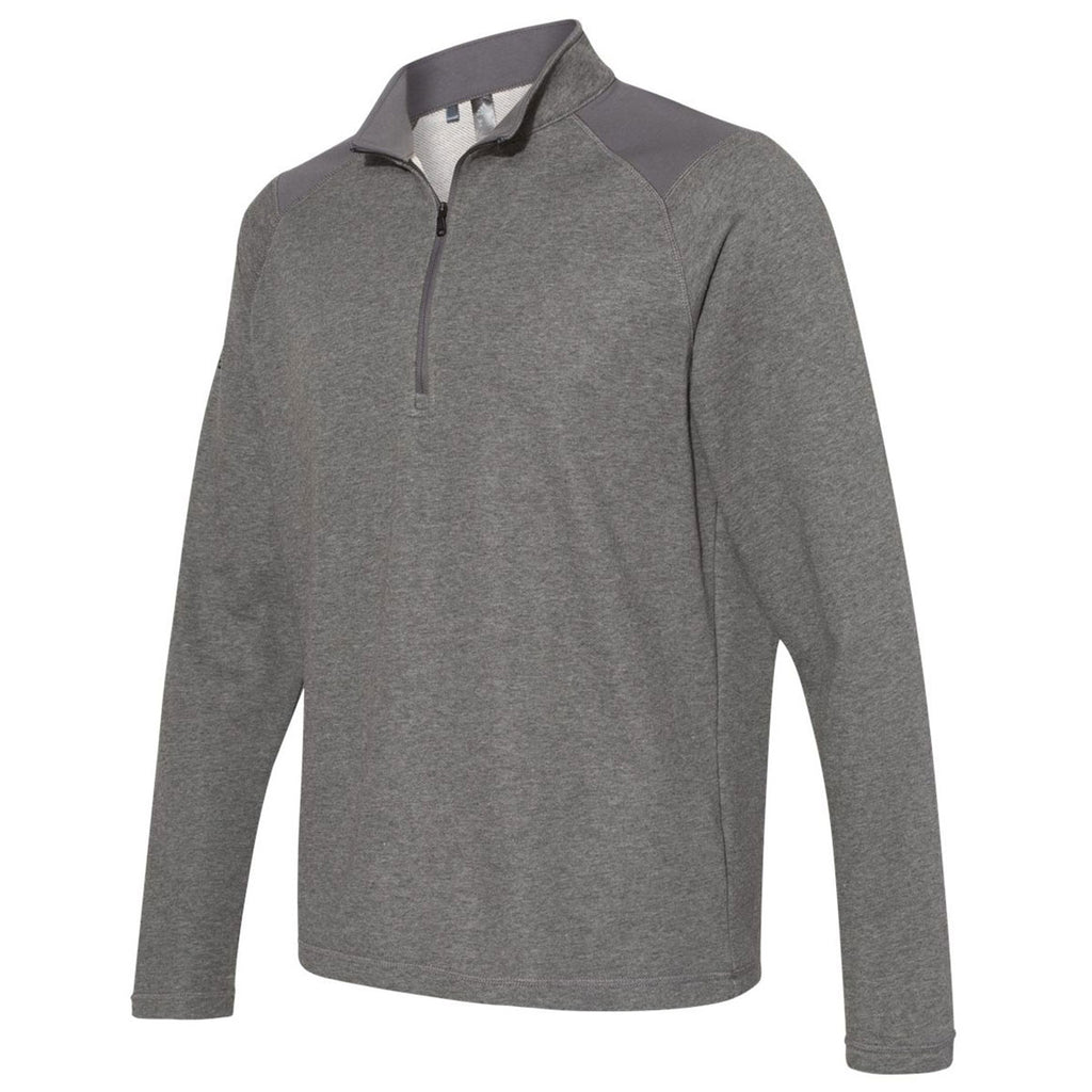 adidas Men's Grey Five Heather Heather Quarter Zip