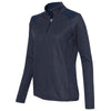 adidas Women's Collegiate Navy Heather Heathered Quarter Zip