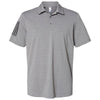 adidas Men's Grey Three Heather/Black Floating 3-Stripes Sport Shirt