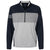 adidas Men's Collegiate Navy/Grey Three Heather/Grey Two 3-Stripes Competition Quarter-Zip Pullover