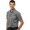 Adidas Men's Grey Three Camo Chest Print Polo