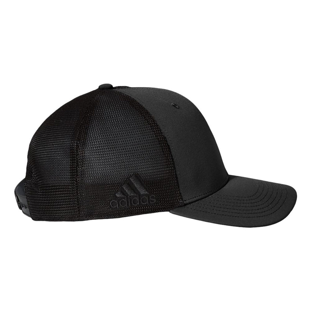 adidas Black/Black Poly Trucker Cap