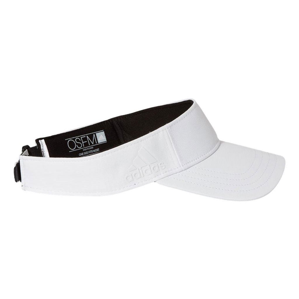 adidas White Poly Textured Visor