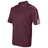 adidas Golf Men's Collegiate Burgundy/White Climalite 3-Stripes Cuff Sport Shirt