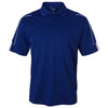 adidas Golf Men's Collegiate Royal/White Climalite 3-Stripes Cuff Sport Shirt