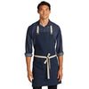 Port Authority River Blue Navy/Stone Canvas Full-Length Two-Pocket Apron