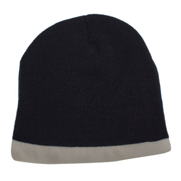 AHEAD Midnight/Stone Knit Fleece Toque