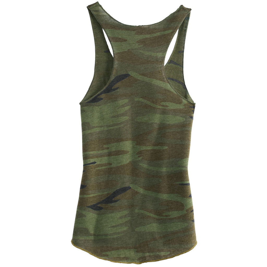 Alternative Apparel Women's Camo Meegs Eco-Jersey Racer Tank