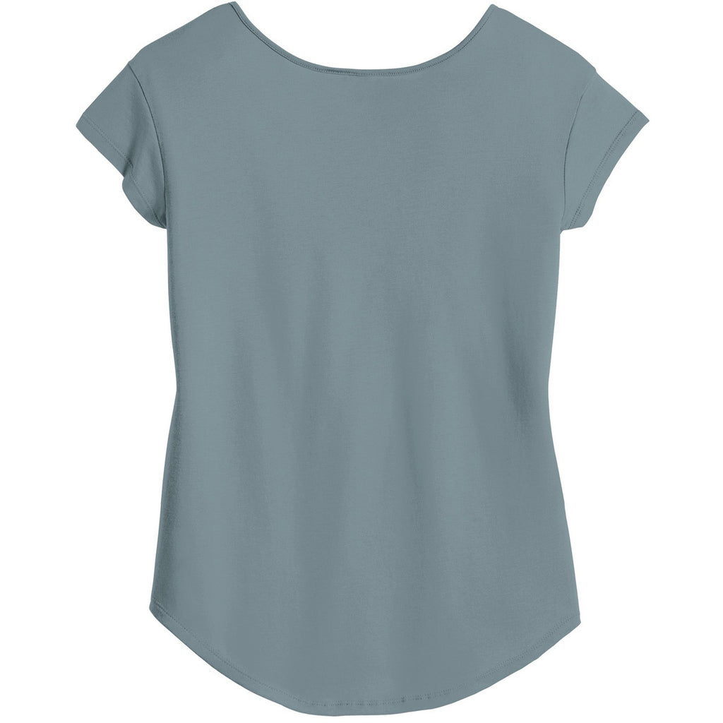 Alternative Apparel Women's Blue Fog Origin Cotton Modal T-Shirt