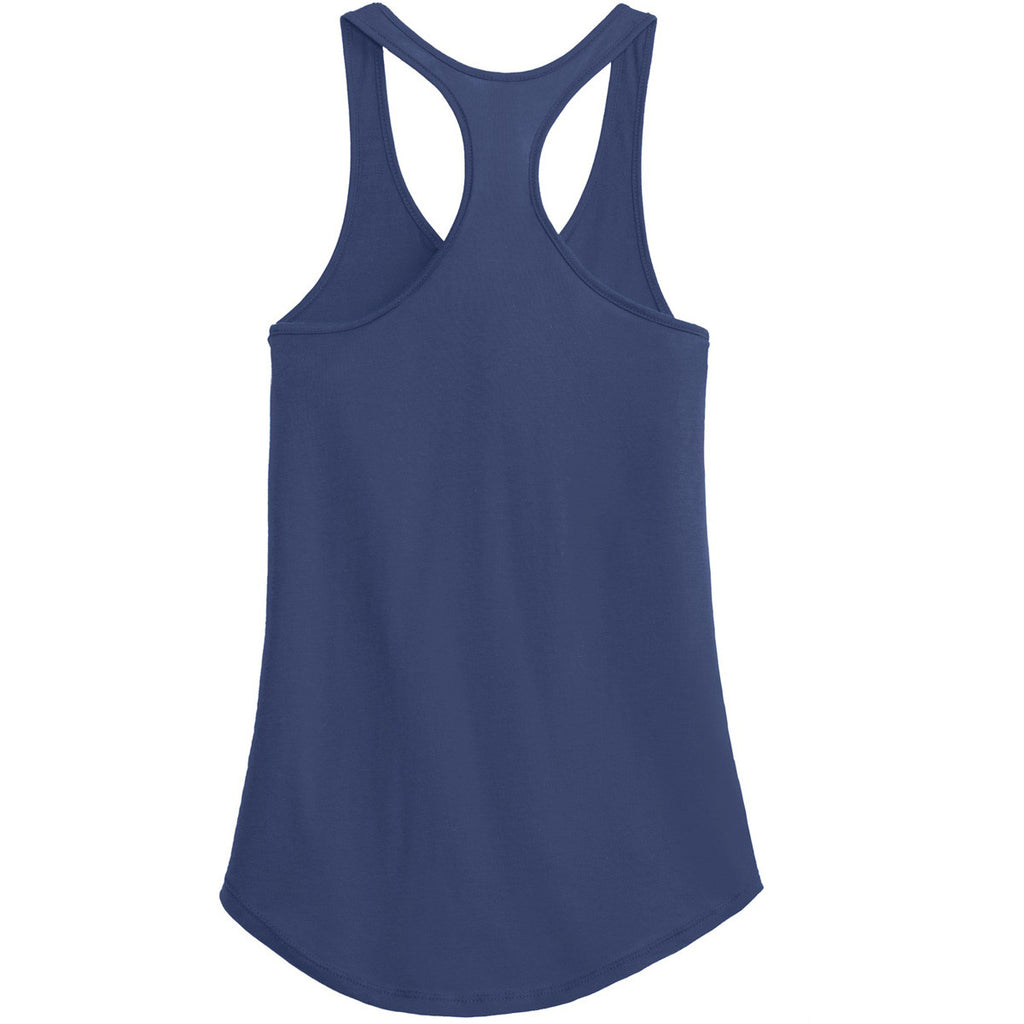 Alternative Apparel Women's Navy Shirttail Satin Jersey Tank