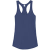 Alternative Apparel Women's Navy Shirttail Satin Jersey Tank