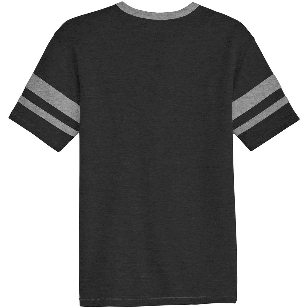 Alternative Apparel Men's Black/Smoke Sideline Vintage 50/50 Tee