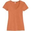 Alternative Apparel Women's Southern Orange The Keepsake V-Neck Vintage 50/50 Tee