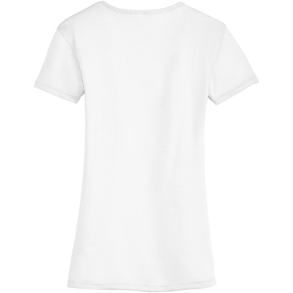 Alternative Apparel Women's White The Keepsake V-Neck Vintage 50/50 Tee