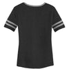 Alternative Apparel Women's Black/Smoke Varsity Vintage 50/50 Tee