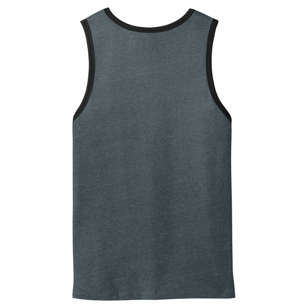 Alternative Apparel Men's Heather Deep Charcoal/Black Rebel Blended Jersey Tank