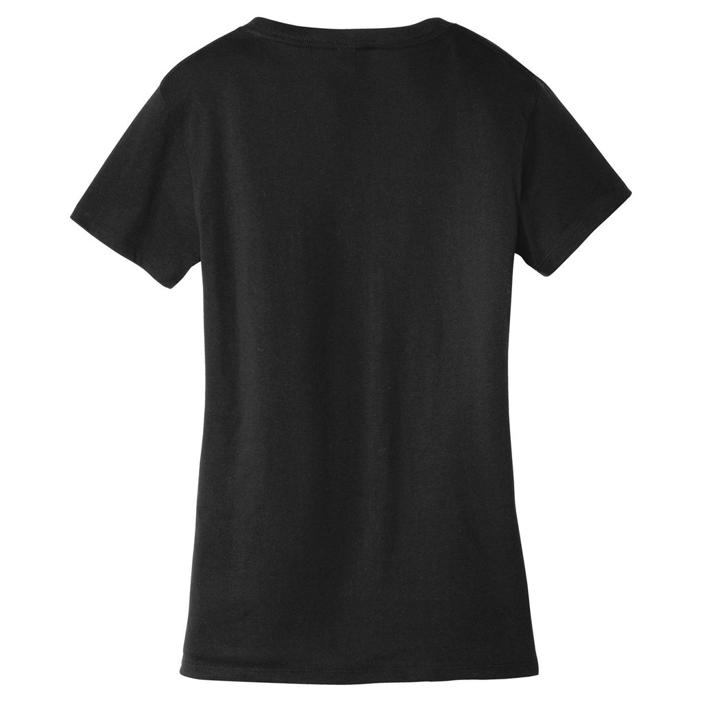 Alternative Apparel Women's Black Runaway Blended Jersey V-Neck Tee