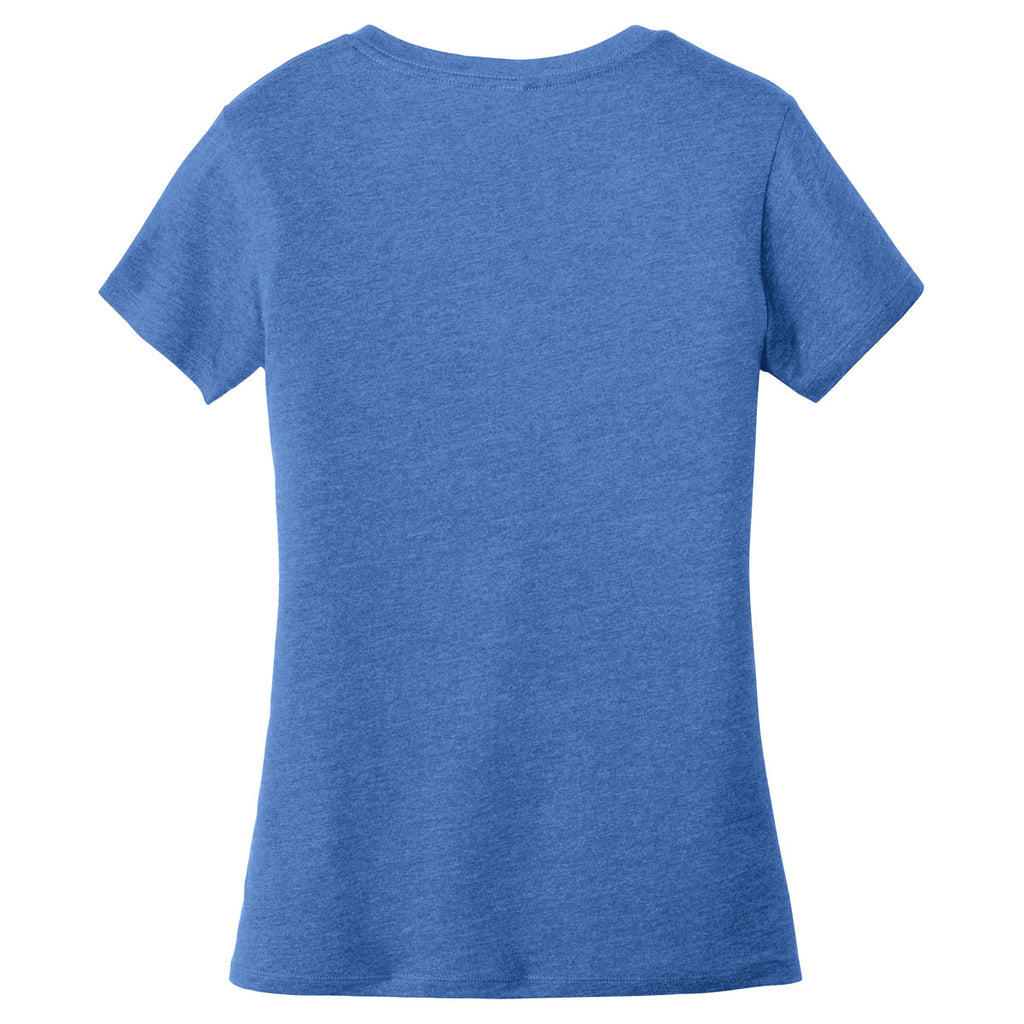 Alternative Apparel Women's Heather Rich Royal Runaway Blended Jersey V-Neck Tee