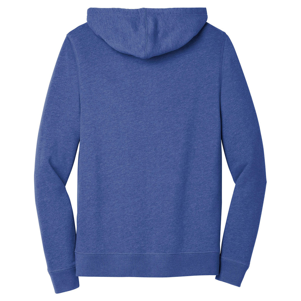 Alternative Apparel Men's Heather Rich Royal Indy Blended Fleece Zip Hoodie