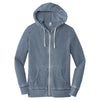 Alternative Apparel Men's Dark Navy Burnout Laid-Back Zip Hoodie