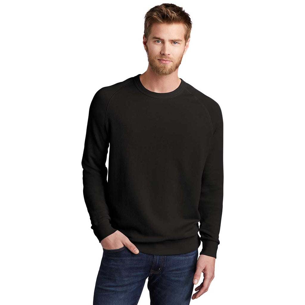 Alternative Apparel Men's Black Washed Terry Champ Pullover