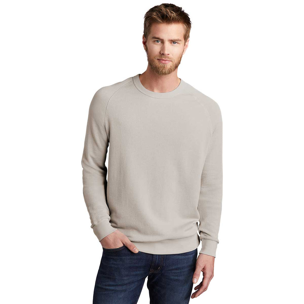 Alternative Apparel Men's Light Grey Washed Terry Champ Pullover