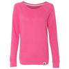 Champion Women's Lotus Pink Heather Originals French Terry Boat Neck Sweatshirt