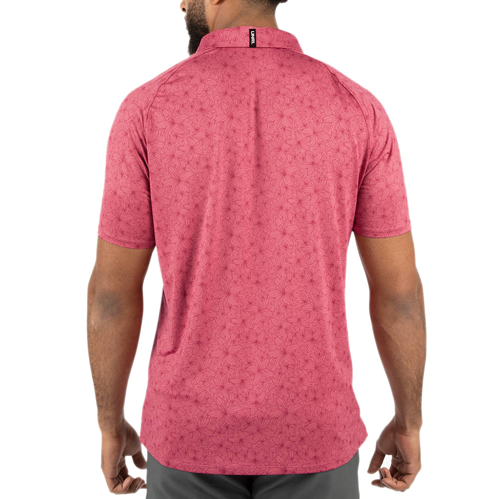 UNRL Men's Pastel Pink Azaleas Polo