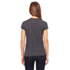 Bella + Canvas Women's Dark Grey Heather Jersey Short-Sleeve V-Neck T-Shirt