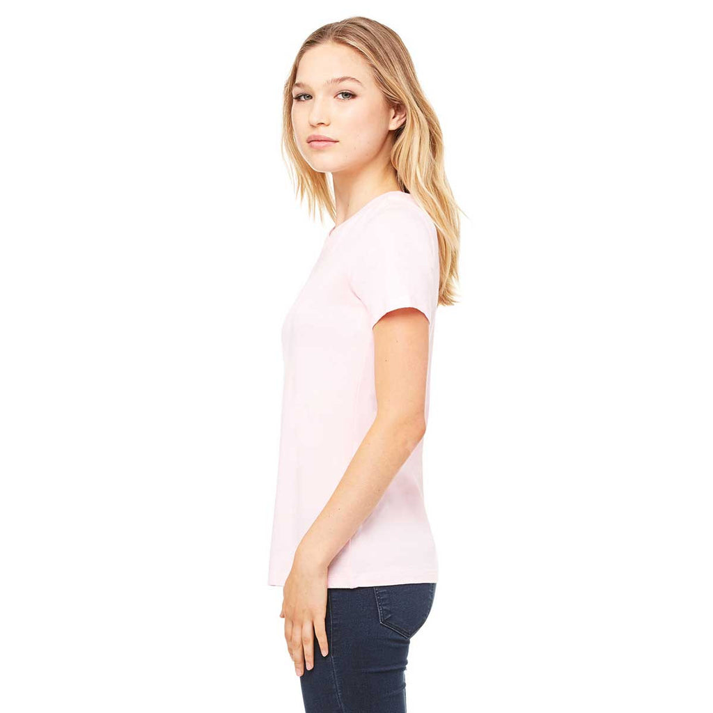 Bella + Canvas Women's Pink Relaxed Jersey Short-Sleeve T-Shirt