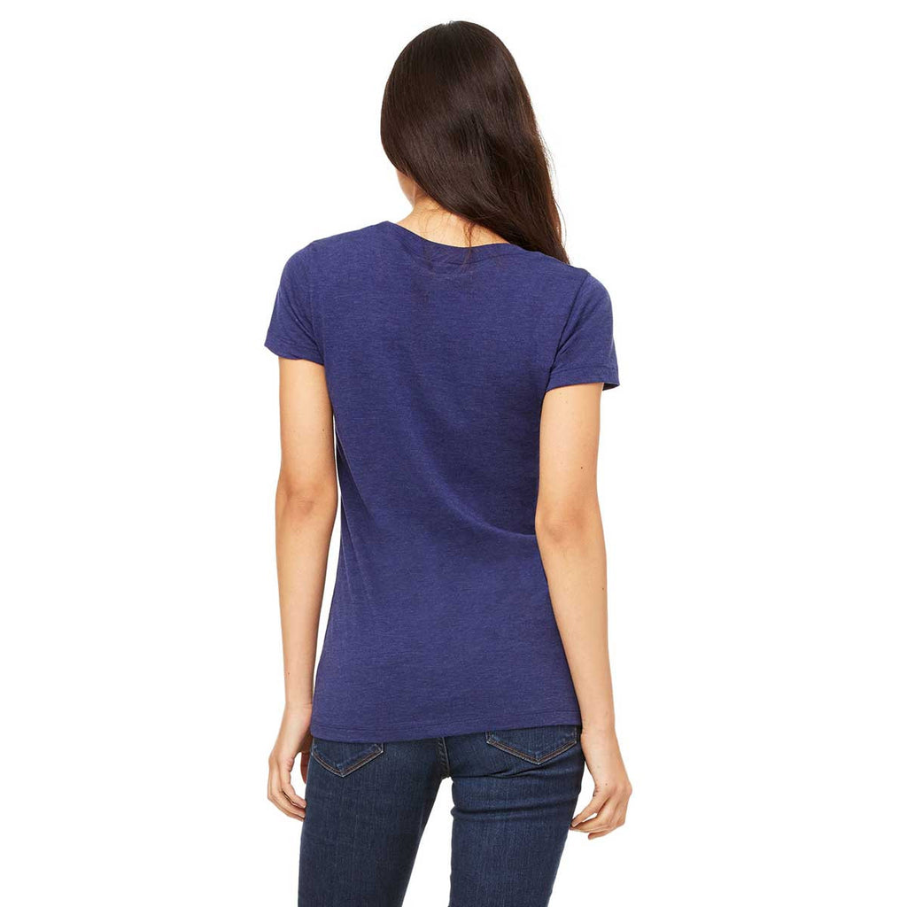 Bella + Canvas Women's Navy Triblend Short-Sleeve T-Shirt