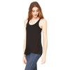 Bella + Canvas Women's Black Flowy Racerback Tank