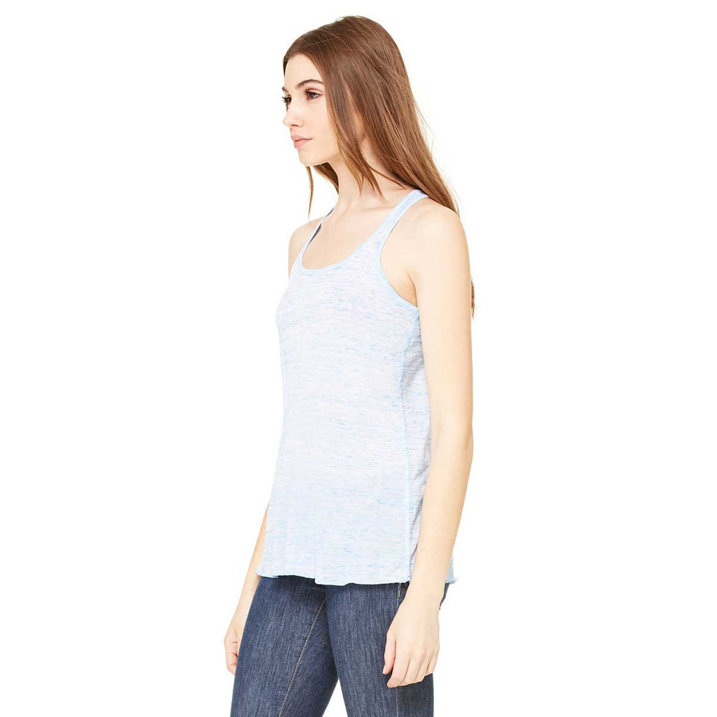 Bella + Canvas Women's Blue Marble Flowy Racerback Tank