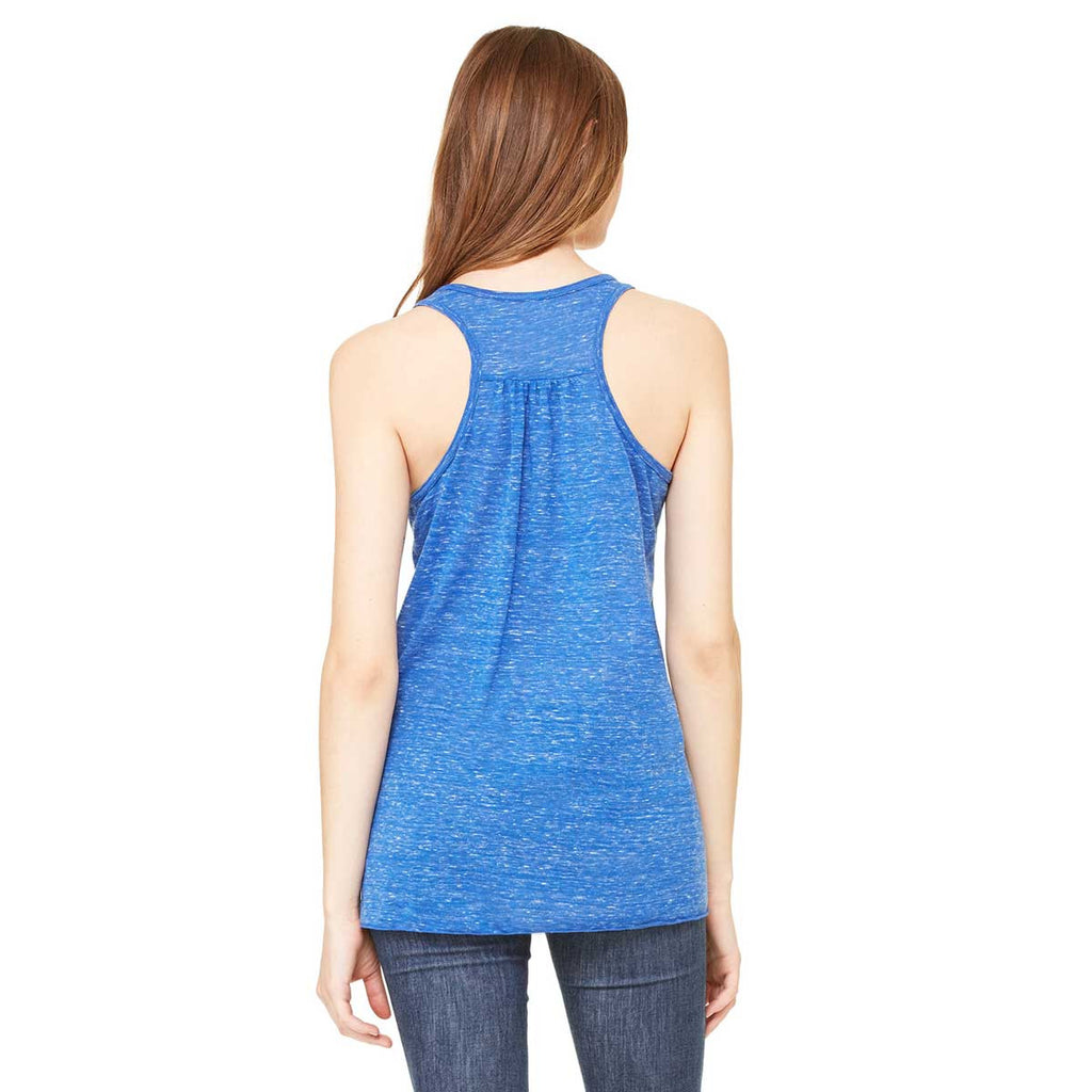 Bella + Canvas Women's True Royal Marble Flowy Racerback Tank