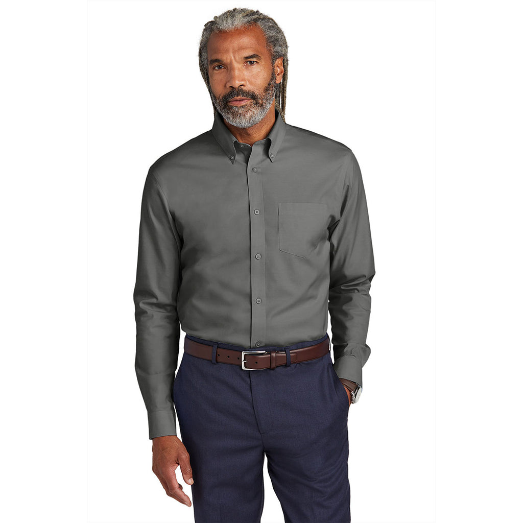 Brooks Brothers Men's Deep Black Wrinkle-Free Stretch Pinpoint Shirt