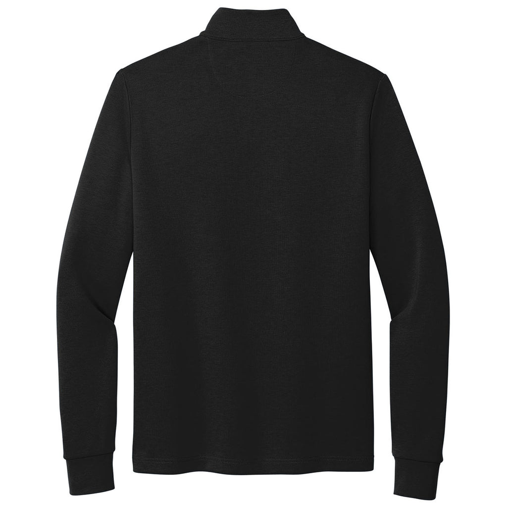 Brooks Brothers Men's Deep Black Double Knit Quarter Zip