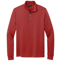 Brooks Brothers Men's Rich Red Double Knit Quarter Zip