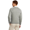 Brooks Brothers Men's Light Shadow Grey Heather Cotton Stretch V-Neck Sweater