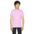 American Apparel Youth Pink Poly-Cotton Short-Sleeve Crewneck