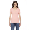 American Apparel Women's Apricot Poly-Cotton Short Sleeve Crewneck T-Shirt