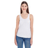 American Apparel Women's White Poly-Cotton Racerback Tank