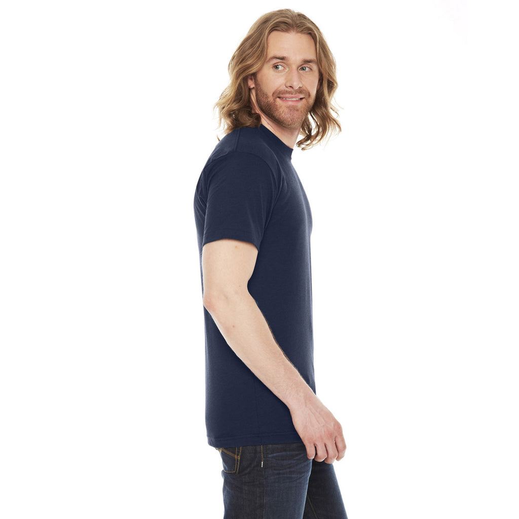 American Apparel Unisex Navy Poly-Cotton Short Sleeve Crewneck T-Shirt