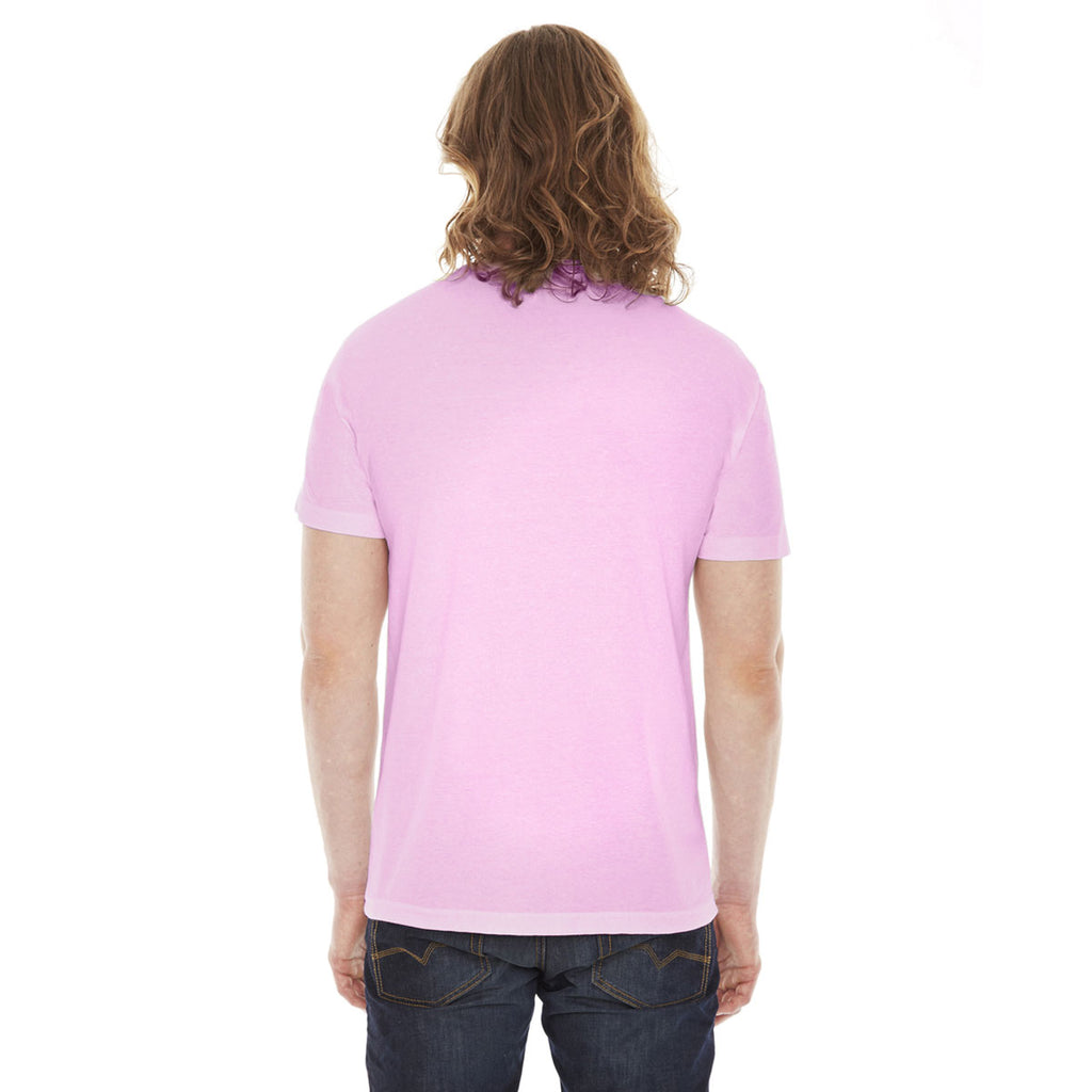 American Apparel Unisex Pink Poly-Cotton Short Sleeve Crewneck T-Shirt