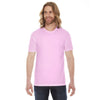 American Apparel Unisex Pink Poly-Cotton Short Sleeve Crewneck T-Shirt