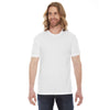 American Apparel Unisex White Poly-Cotton Short Sleeve Crewneck T-Shirt