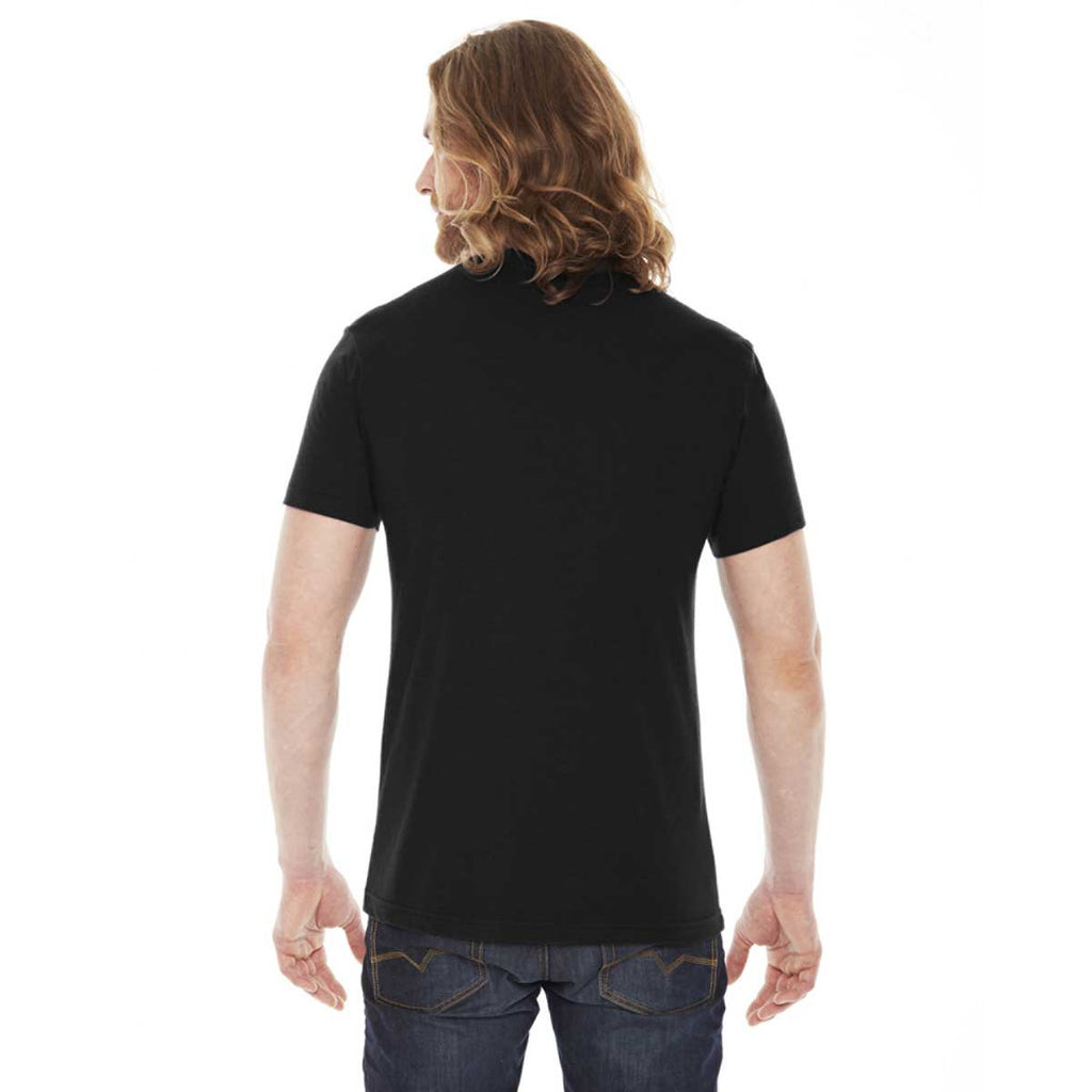 American Apparel Unisex Black 50/50 Short Sleeve Tee