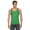 American Apparel Unisex Heaher Kelly Green Poly-Cotton Tank