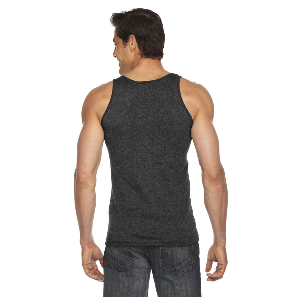 American Apparel Unisex Heather Black Poly-Cotton Tank