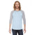 American Apparel Unisex Lt Blue/Hth Grey Poly-Cotton Baseball Raglan Tee